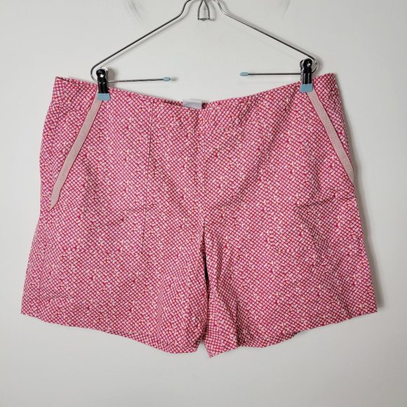 CAbi Shorts Cabi Size 6 Dot Picnic Shorts Side Zip Pocket Pink